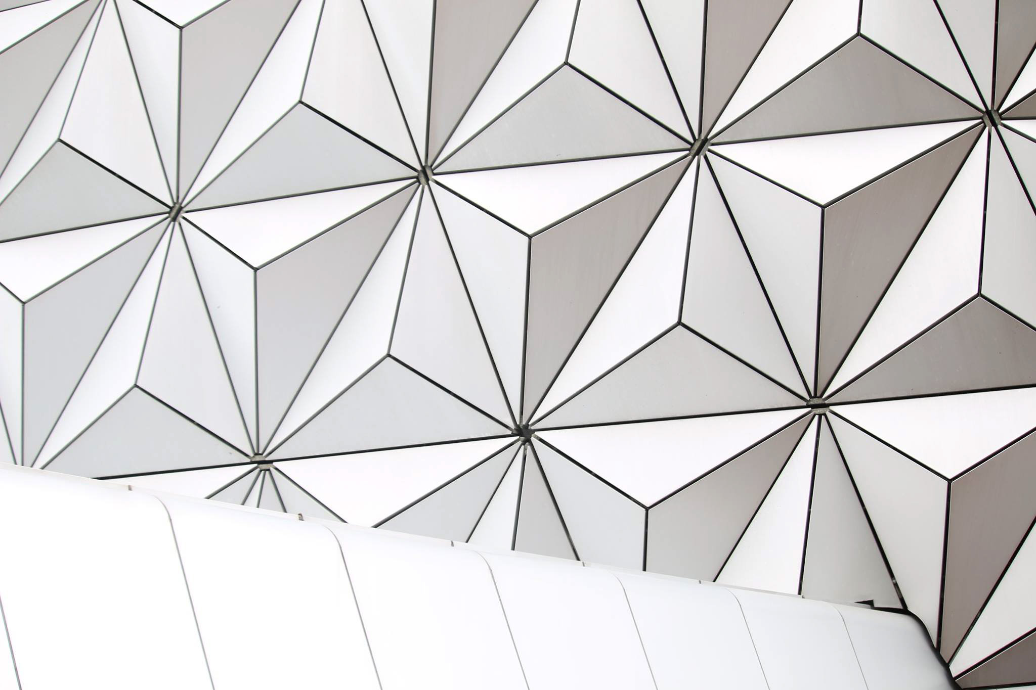 close up of a geodesic dome