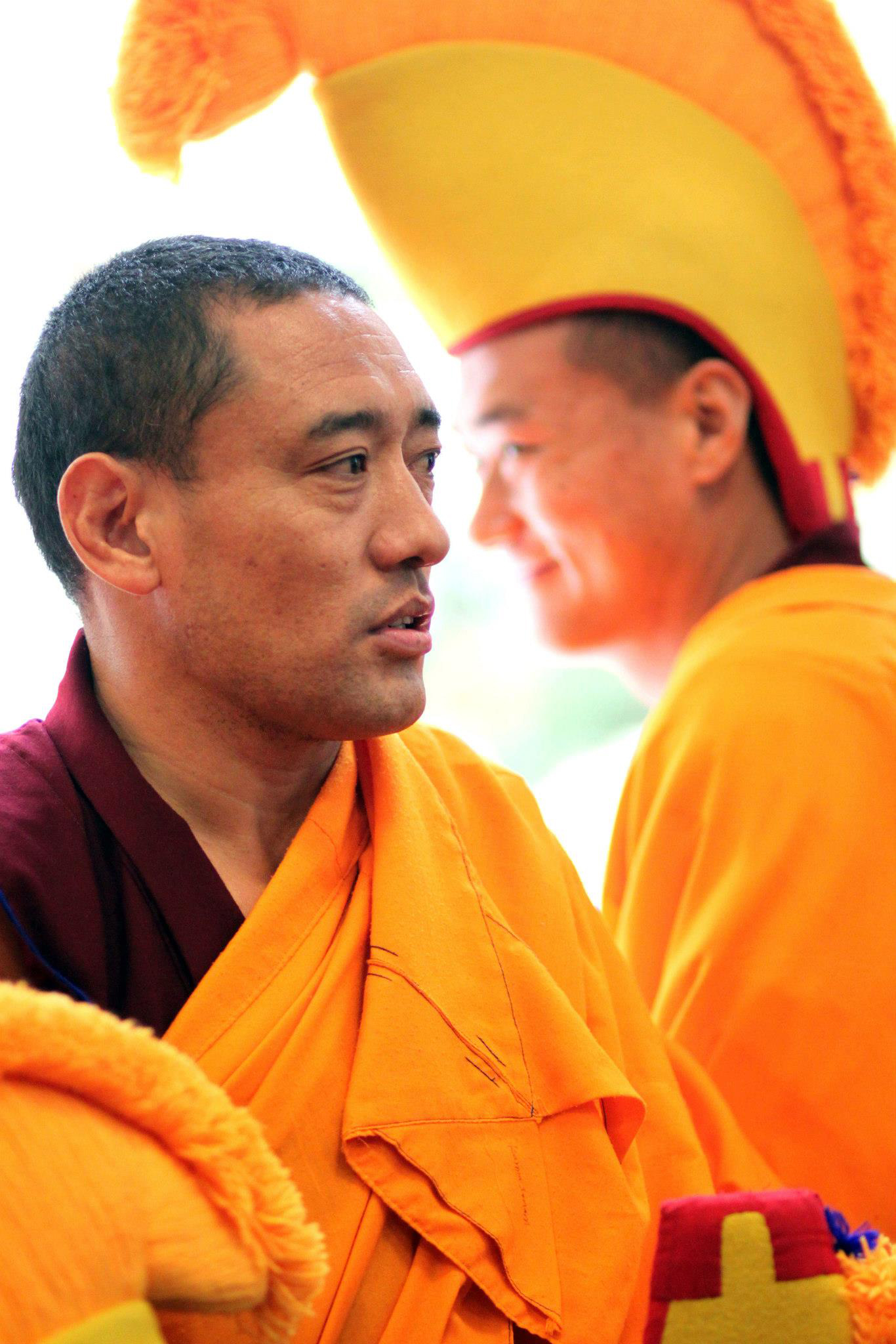 two monks in ceremonial robes